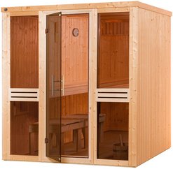 Thumbnail - WEKA Elementsauna »KAARINA 2«, 4 Personen, inkl. 5,4 kW Ofen mit integrierter Steuerung - braun