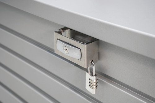 BIOHORT Umrüstset, von Freizeitbox auf Paket-Box, BxH: 16,5 x 5 cm - grau