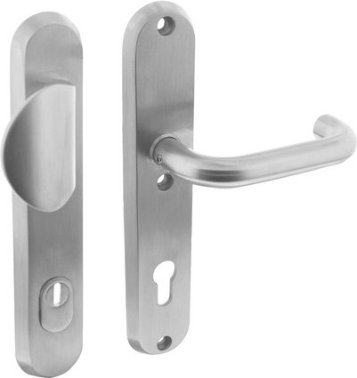 Intersteel Schutzbeschlag, Kernziehschutz PZ 92 mm oval Griff/Drücker