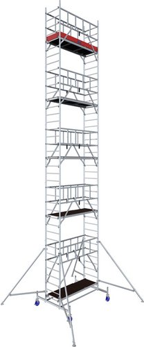 KRAUSE Fahrgerüst »ProTec«, Arbeitshöhe: 11,30 m, max. 200 kg/m², Aluminium - silberfarben