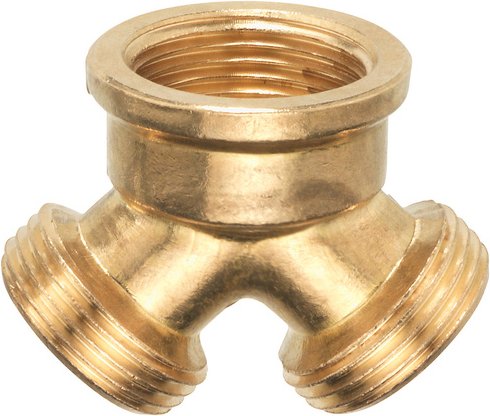 WELLWATER Verteilerstueck, Messing, Innengewinde: 3/4" - goldfarben