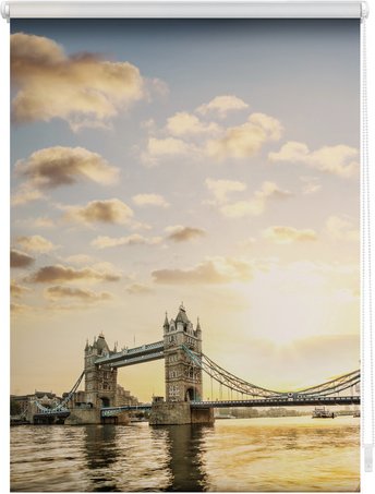Thumbnail - Lichtblick Rollo, Klemmfix, 80x150 cm, Tower Bridge, rot weiß