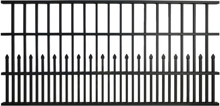 Zaunfeld »Bremen«, Aluminium, BxH: 201 x 100 cm - schwarz