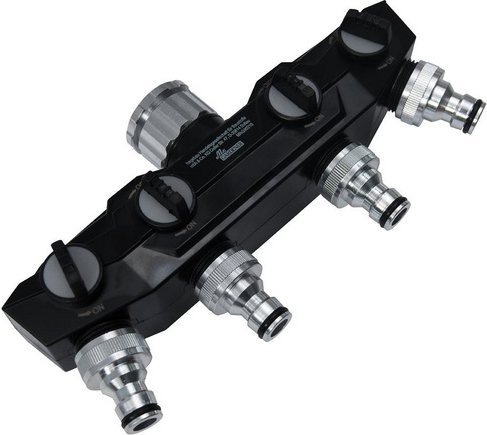 Mr. GARDENER Verteiler, Kunststoff, silberfarben/schwarz