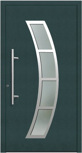 KNOCK Flügelüberdeckende Kunstoff-Haustür »Terra«, moosgrün - gruen