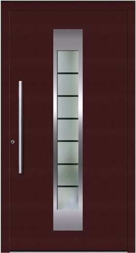 KNOCK Aluminium-Haustür »Terra Nova«, purpur - rot