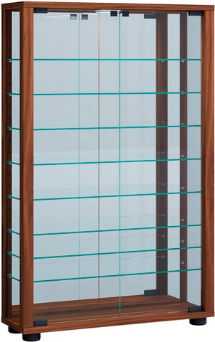 VCM Vitrine »Lumo«, BxH: 59 x 91,3 cm, Holzwerkstoff/Glas - braun