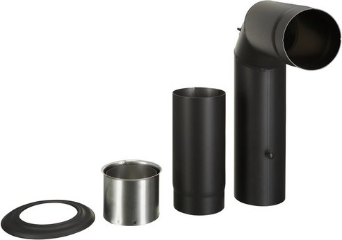 FIREFIX® Rohrbogen, Ø: 15 cm, Stärke: 2 mm, Stahl - schwarz