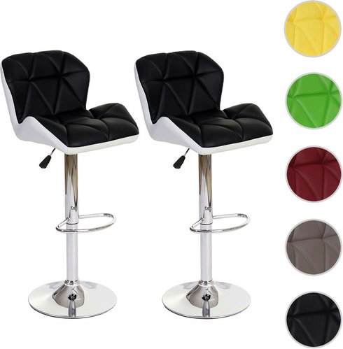 MVG Barhocker »MVG-A92«, 2er-Set, 360° drehbar - schwarz