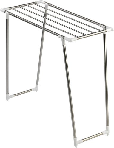 WENKO Wäschetrockner, BxHxL: 87 x 79 x 39 cm, rostfreier Edelstahl / Polypropylen (PP) - silberfarben