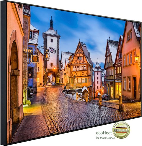 Thumbnail - papermoon Infrarotheizung »EcoHeat - Rothenburg ob der Tauber«, Matt-Effekt - bunt