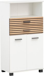 SCHILDMEYER Highboard »Katta«, BxH: 59,8 x 110,5 cm, mattweiß - weiss