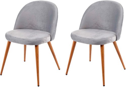 MVG Esszimmerstuhl »MVG-D53«, 2er-Set, Mit Fußbodenschoner - grau