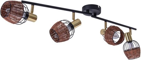 Thumbnail - NÄVE Deckenleuchte »CORBIS«, Höhe: 14 cm, Metall/Naturmaterial - braun