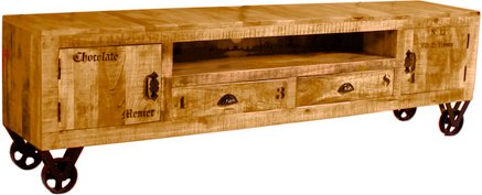 SIT Lowboard »RUSTIC«, Mangoholz/Metall, 2-türig - braun