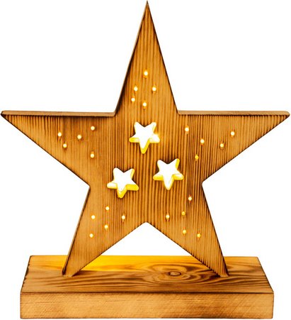 NÄVE Weihnachtsstern, BxH: 1,8 x 29 cm, braun - beige