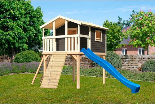 Thumbnail - KARIBU Kinderspielgerät, BxHxT: 198 x 309 x 244 cm, terragrau