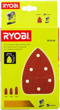 Ryobi Schleifpapier, 10- teilig - braun
