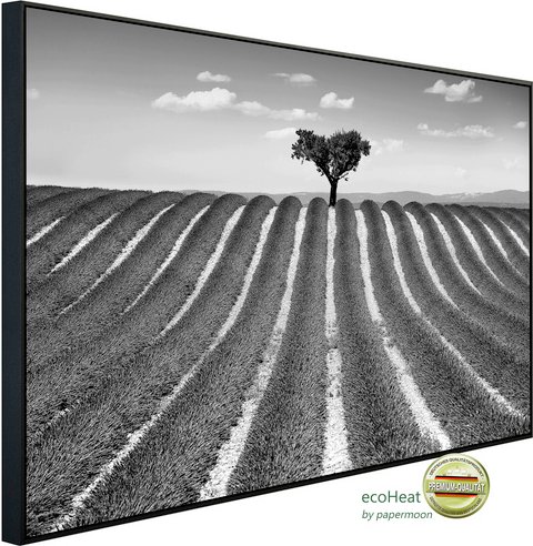 papermoon Infrarotheizung »EcoHeat - Feld Schwarz + Weiss«, Matt-Effekt - bunt