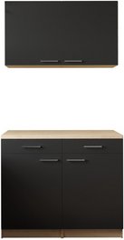 Thumbnail - RESPEKTA Pantry-Küche »Merle«, BxHxT: 100 x 200 x 200 cm, schwarz - schwarz | braun