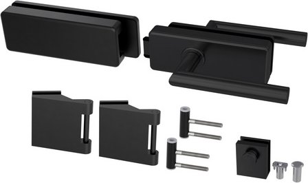 NOVADOORS Beschlag-Set, schwarz, Aluminium