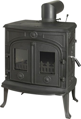 GLOBEFIRE Gussofen »Comet«, schwarz, Gusseisen, 8 kW