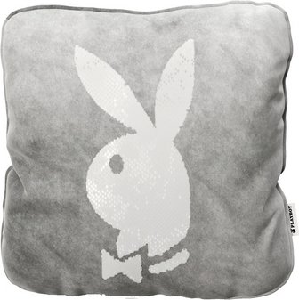 PHOENIX Dekokissen »Ellen«, BxL: 40 x 40 cm, Polyester/Kunststoff, mit Bunnyhead - grau
