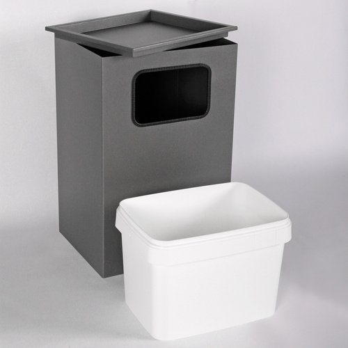 SZAGATO Aschenbecher, BxHxL: 40 x 62 x 33 cm, für: innen/überdachter Außenbereich - silberfarben