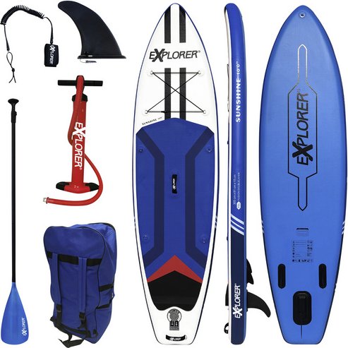 EXPLORER Stand-Up-Paddleset »SUNSHINE«, BxHxL: 81 x 15 x 305 cm - blau