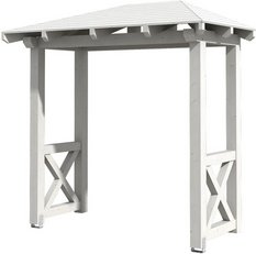 SKANHOLZ Vordach »Wismar 4«, 258 x 126 cm (BxT), nordische Fichte, weiß - weiss