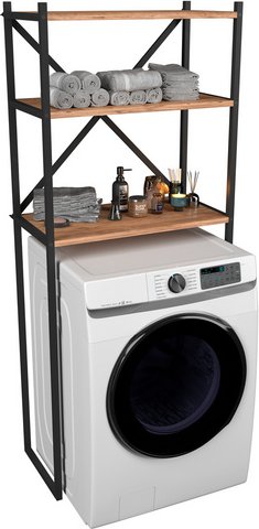 VCM Waschmaschinenschrank »Insasi«, BxHxT: 66 x 160 x 34 cm - braun