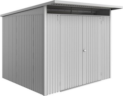 BIOHORT Gerätehaus »AvantGarde Eco«, BxHxT: 260 x 218 x 260 cm (Außenmaß), Gr. A6, silber-metallic, - grau