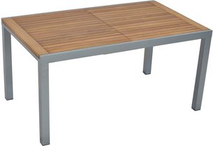 MERXX Gartentisch »Tilos«, BxHxT: 90 x 75 x 150/200 cm, ausziehbar, Aluminium/Akazie - braun