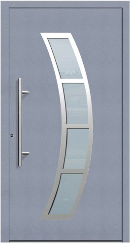 KNOCK Flügelüberdeckende Kunstoff-Haustür »Terra«, grau