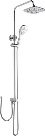 WELLWATER Überkopfbrause-Set »Nola«, 3 Strahlarten, chromfarben - silberfarben