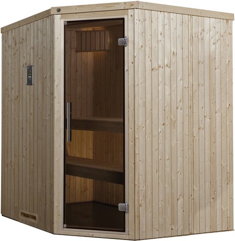 Thumbnail - WEKA Ecksauna »Varberg 2«, BxHxT: 194 x 199 x 177 cm - beige