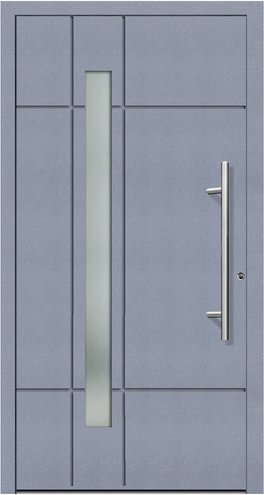 KNOCK Flügelüberdeckende Kunstoff-Haustür »Terra«, grau