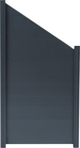 FLORAWORLD Abschlusselement, Aluminium, HxL: 180 x 89,6 cm - grau