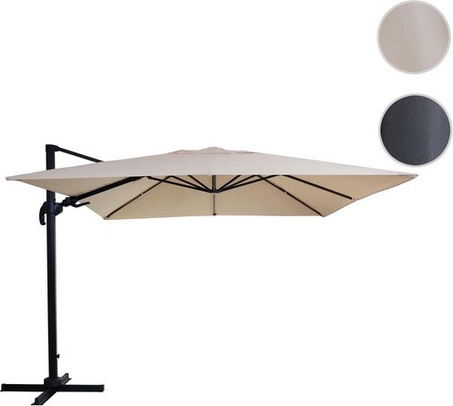 MVG Ampelschirm »MVG-A96«, 3x3m (Ø4,24m) schwenkbar, Alu/Stahl 23kg - braun