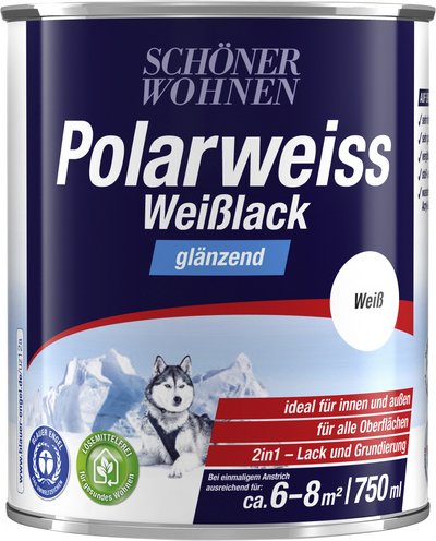 Thumbnail - SCHÖNER WOHNEN FARBE Weißlack »Polarweiss«, 750 ml, weiß, glänzend