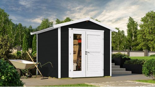 Thumbnail - WEKA Gartenhaus »Gartenhaus 224 A«, Holz, BxT: 280 x 263 cm (Außenmaße inkl. Dachüberstand) - grau