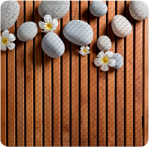 Sanilo Badematte »Zentara«, 53 x 53 cm, Braun, Quadratisch