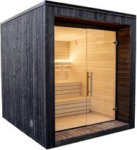 Thumbnail - Saunahaus »Luua Cube«, ThermoWood - schwarz