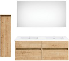 Get2You Badmöbel-Set »twenty one«, 5-teilig, Waschbecken BxHxT: 122 x 1,5 x 51 cm, montiert - braun