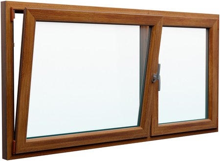 Josef Meeth Fenster und Türen Energiespar-Fenster »76/3 «, 160 x 70 cm (BxH), Dreh-Kipp/Dreh-Kipp - goldfarben