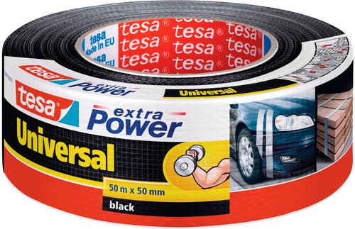 TESA Gewebeband »extra Power Universal«, schwarz, BxL: 5 x 14.4cm