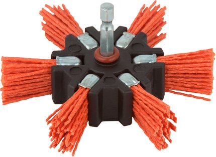 WOLFCRAFT Fächerbürste, Ø 100 mm - rot