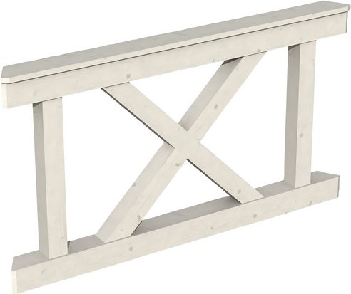 SKANHOLZ Brüstung, BxH: 150 x 84 cm, weiß, Holz