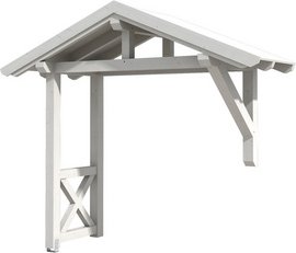 SKANHOLZ Vordach »Stralsund 3«, 289 x 116 cm (BxT), nordische Fichte, weiß - weiss