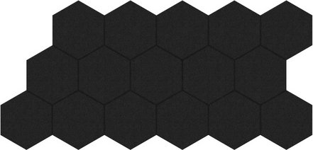 DEAL! Wandpaneel, Hexagon, 5er Pack, BxLxS: 26 x 30 x 0,9 cm, Polyester - braun